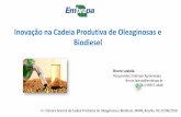 Inovação na Cadeia Produtiva de Oleaginosas e Biodiesel · Inovação na Cadeia Produtiva de Oleaginosas e Biodiesel Bruno Laviola Pesquisador, Embrapa Agroenergia ... Promover