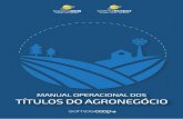 MANUAL OPERACIONAL DOS TÍTULOS DO AGRONEGÓCIO€¦ · Outubro de 2019 VIAN, Ademiro Manual Operacional dos Títulos do Agronegócio. Curitiba: Sistema Ocepar/Sistema OCB, 2019.