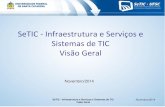 SeTIC - Infraestrutura e Serviços e Sistemas de TIC Visão ... · Sybase, Oracle, MySQL 16 ... Visão Geral Novembro/2014. Data Center –Visão Geral SeTIC - Infraestrutura e Serviços