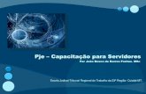 Pje Capacitação para Servidores - TRT6 Pernambucoensino.trt6.jus.br/pdf/comuns/slides_pje_capacitacao_servidores.pdf · Pje – Capacitação para Servidores Por João Bosco de