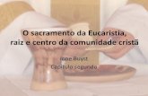 O sacramento da Eucaristia, raiz e centro da comunidade cristã€¦ · Eucaristia é antecipação ritual da Jerusalém Celeste (SC 8); D. Mistério de nossa fé! –O mistério