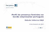 IDB perfil da presen a feminina no tecido empresarial ... · LIDERANÇA NO FEMININO 6 Perfil da presença feminina no tecido empresarial português Fevereiro 2011 Serviços(33%),