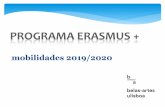 PROGRAMA ERASMUS - faculdade de belas-artes da ... · Entrega dos documentos de fim de mobilidade Certificado de Notas / Transcript of Records Certificado das classificações obtidas