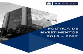 Política de Investimentos 2018 - 2022 · 2018-01-02 · Política de Investimentos 2018 - 2022 6 pela aplicação dos recursos garantidores dos planos devem ser certificados por