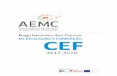 Regulamento dos Cursos - AEMC (150526) – Agrupamento de Escolas de Macedo de … · 2019-03-25 · - Referenciais de Formação para cursos de Educação e Formação de Jovens