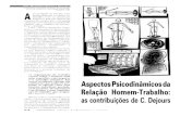 Aspectos Psicodinâmicos da Relação Homem-Trabalho: as ...pepsic.bvsalud.org/pdf/pcp/v15n1-3/09.pdf · Relação Homem-Trabalho: as contribuições de C. Dejours Ana Magnólia Bezerra
