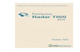Pesquisa Radar TISS - ANS · Relatório Radar TISS 2014 1 RELATÓRIO RADAR TISS 2014 Apresentação A Agência Nacional de Saúde Suplementar (ANS) estabeleceu o Padrão de Troca