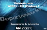WIN01 – MS Windows 7...2016/12/01  · 2016 epa amento de In ormática Consideraciones Este módulo tiene por finalidad el seguimiento de las clases a medida que el instructor desarrolla