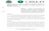 Ofício CRM-PI nº 698/99 Teresina, 16 de novembro de 1999 · Rua Goiás nº 991 – Ilhotas - CEP:. 64.014–055 – Teresina/PI ... por meio da Nota Informativa Nº 5/2020- ...