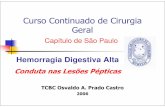 Capítulo de São Paulo - CBCSP · artéria Hepática Comum; Ligadura da artéria Gastroduodenal Via B illiiar Casos Crônicos – Calo Fibroso !!! OAPC -2006 Opções para o Tratamento