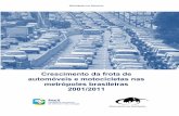 Crescimento da frota de automóveis e motocicletas nas ... · Metrópoles em Números 67,0 62,0 Curitiba apresenta crescimento bem próximo da média nacional. Entre 2001 e 2011 o
