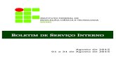 BOLETIM DE SERVIÇO I - Instituto Federal Baianodiretorias.ifbaiano.edu.br/portal/dgp/files/2015/... · O Boletim de Serviço Interno é uma publicação mensal, elaborado pela Diretoria