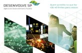 QUEM SOMOS - Sindilojas · 2017-10-27 · QUEM SOMOS • A DESENVOLVE SP é a instituição financeira do Governo do Estado de São Paulo que promove o crescimento sustentável das