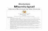 Boletim - São Vicente, Madeira · Boletim Municipal Nº 05/2019 1 • DESPACHO GP N.º 39/2019 - Decisão de Contratar – Consulta Prévia – Procedimento de Aquisição de Serviços