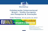 Colaboração Internacional Brasil - União Europeia em ...confap.org.br/news/wp-content/uploads/2019/06/... · Research & Innovation Workshop Colaboração Internacional Brasil -