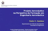 Projeto Aeronáutico na Perspetiva da Formação em Engenharia … · 2017-11-02 · Projeto Aeronáutico na Perspetiva da Formação em Engenharia Aeronáutica Pedro V. Gamboa Departamento
