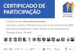Álvaro Daniel Cardoso · 2020-04-21 · em casa participou na prova "Kilometros em casa" no dia 19 de abril de 2020, para apoiar o Hospital de S. João - Porto e Centro Hospitalar