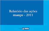 março - 20 · março - 2011 Ouvidoria Geral recebeu 7.716 registros em março A Ouvidoria Geral do Estado da Bahia (OGE) recebeu 7.716 manifestações referentes aos serviços públicos
