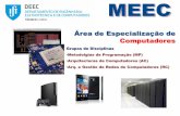Área de Especialização de Computadores - ULisboa · MEEC -Área de Especialização de Computadores 3de 10 •CAD (Projecto Assistido por Computador) na área de Microelectrónica