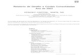 Relatório de Gestão e Contas Consolidadas Ano de 2003web3.cmvm.pt/sdi2004/emitentes/docs/PC2625.pdf · face ao centro de gravidade dos mercados e eficácia dos centros de produção.