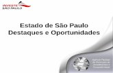 Estado de São Paulo Destaques e Oportunidades · Fonte IPC marketing 2015 532,4 467,6 Interior Região metropolitana de SP R$ bilhões 52,9% 47,1% Maior mercado consumidor do Brasil