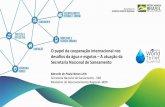O papel da cooperação internacional nos desafios da água e ...tratabrasil.com.br/images/WTS/WTS_1_-_PAINEL_1/WTS_-_Marcelo_… · Projeto de Eficiência Energética em Sistemas
