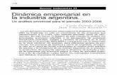 Dinámica empresarial en la industria argentina. Un ...nulan.mdp.edu.ar/1623/1/01337.pdfgrafía empresarial (entradas, salidas y supervivencia) y su impacto en el empleo, comparando