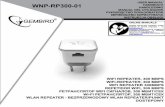 WNP-RP300-01 HANDBUCH MANUAL DEL UTILIZADOR … · 2018-04-09 · 1. Enchufe el repetidor en una toma de corriente y espere 1 minuto hasta que esté listo. El indicador LEDparpadeará