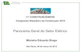 Panorama Geral do Setor Elétrico · Panorama Geral do Setor Elétrico Ministro Eduardo Braga São Paulo, 09 de março de 2015. Ministério de Minas e Energia Condições Hidrológicas
