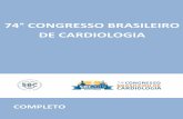 74° CONGRESSO BRASILEIRO DE CARDIOLOGIA€¦ · Novos itens de patrocínio para ativação da sua marca. ... clínicos, intensivistas, pediatras e geriatras. Várias ações vão