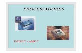 INTEL x AMD - WordPress.com€¦ · Intel ocorreu em 1971, a pedido da empresa japonesa Busicom, fabricantes de calculadoras eletrônicas. • Esse processador foi o núcleo de processamento