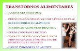 TRANSTORNOS ALIMENTARES - portalidea.com.br · transtornos alimentares 1- anorexia nervosa - preocupaÇÃo obsessiva com a perda de peso - receio fÓbico do alimento - restriÇÃo