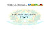 GO Relatorio de Gestao 2007 - Governo do Brasil · 1.4.4 programa de desenvolvimento do setor agropecuÁrio -prodesa 145 1.4.5. indicaÇÃo geogrÁfica 147 1.4.6. polÍtica agrÍcola.