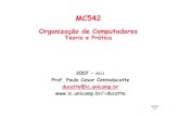 Organização de Computadoresducatte/mc542/Slides/Circuitos/mc542_… · MC542 Circuitos Lógicos Projeto de Circuitos Seqüenciais MC542 4.2 “DDCA” -(Capítulo 3) “FDL” -(Capítulo
