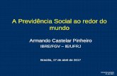 A Previdência Social ao redor do mundo · Armando Castelar Brasília ,17 abr 201717 abr 2017 Outras medidas de taxas de reposição para países europeus são inferiores a 50% 1