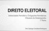 DIREITO ELEITORAL€¦ · Partidos Políticos –(in)Fidelidade Partidária •Artigo incluído pela Lei 13.165/15 •O caput traz a regra de perda do mandato por infidelidade partidária