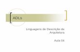 Linguagens de Descrição de Arquitetura Aula 04agsf/disciplinas/tecnicas_otimizacao/...Linguagens de Descrição de Arquitetura Aula 04 ADL (Architecture Description Language) Linguagem