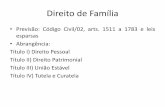 Direito de Família - portalidea.com.br · casamento for de brasileiros no exterior, deverão registrar o casamento no Brasil no prazo de 180 dias, a contar do retorno de um ou de