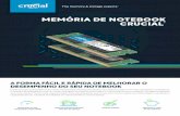 MEMÓRIA DE NOTEBOOK CRUCIAL · Como uma marca da Micron, uma das maiores fabricantes de memória do mundo, a memória de notebook Crucial é o padrão em desempenho confiável. Desde