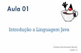 Introdução a Linguagem Java · Introdução a Linguagem Java Professor: José Alexandre Macedo versão: 1.0. Breve história do Java •1992 - Sun criou um time para desenvolver