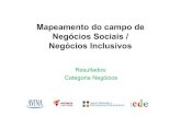 Mapeamento do campo de Negócios Sociais / Negócios Inclusivos · 2016-03-24 · Plano CDE Apoio Artemisia Negócios Sociais e Vox Capital ... 50 NEGÓCIOS SOCIAIS / NEGÓCIOS INCLUSIVOS