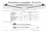 Proteco Leader 3/4/5 - kapuaruhaz.hu€¦ · A motor rögzítésének magasságát a kapu formájától és a rögzítés lehetőségétől tegye függővé. Általában az ideális