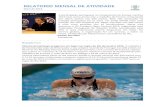 RELATORIO MENSAL DE ATIVIDADE · PDF file 2016-06-22 · RELATORIO MENSAL DE ATIVIDADE Maio de 2016 Alexis Santos obteve o 10.º tempo das eliminatórias dos 400 estilos do Europeu