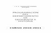 Programación 2009-10 Departamento de Geografía e Historia · i. e. s. rodrÍguez moÑino badajoz programaciÓn del departamento de geografÍa e historia curso 2010-2011