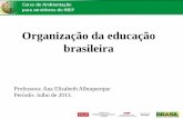 Organização da educação brasileira · Anísio Teixeira, em 1925; ... família, não se caracterizando um direito do indivíduo. 6 . 1934 • Art. 149. A educação é direito