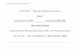 Diana Aldea Mendeshome.iscte-iul.pt/~deam/html/slidesa4.pdf · Mestrado Matemática Financeira, Optimização, Aula 4 1 . Optimiza¸c˜ao multi-dimensional-M´etodos gradiente (gradiente