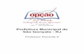 Prefeitura Municipal de São Gonçalo - RJ · 2020-03-25 · Legislação Lei Municipal nº 050 de 1991 (Estatuto do Servidor Público Municipal do Município de São Gonçalo- RJ).