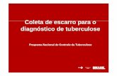 (Apresentação coleta de escarro 13fev14 [Modo de … · 2020-04-07 · Diagnóstico por TRM-TB e cultura (quando indicado): Uma amostra no primeiro contato com o paciente. Acompanhamento