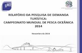 RELATÓRIO DA PESQUISA DE DEMANDA TURÍSTICA: CAMPEONATO … · • O Campeonato Mundial de Pesca Oceânica, que ocorreu no município de Vitória, revelou ser um evento com capacidade