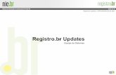 Registro.br Updates · Registro.br Updates - GTER33/GTS19 04.05.2012 Publicação DNS - Estrutura a partir de Mar/2012 A partir do início de Março de 2012, foram colocados em produção